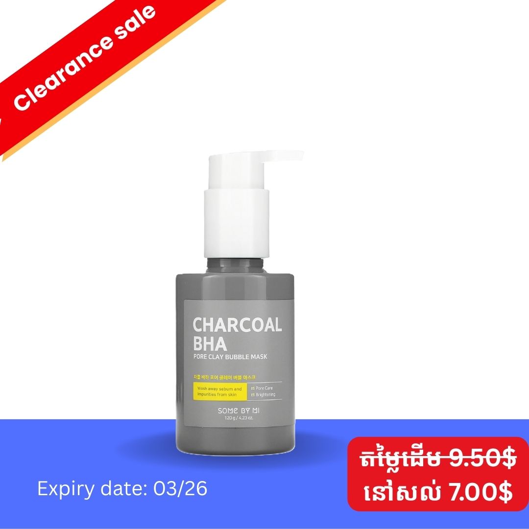 Charcoal BHA Pore Clay Bubble Mask 120g/B